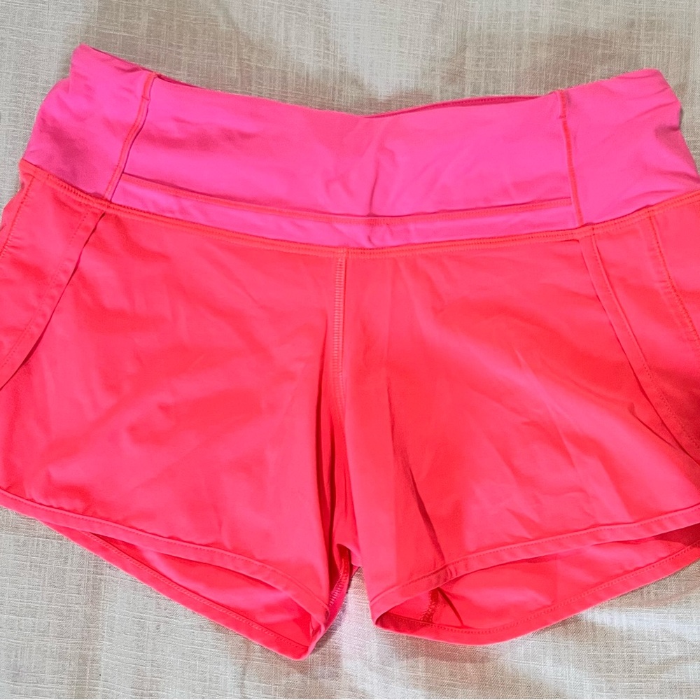 Lululemon Athletica Bright Pink Athletic Shorts